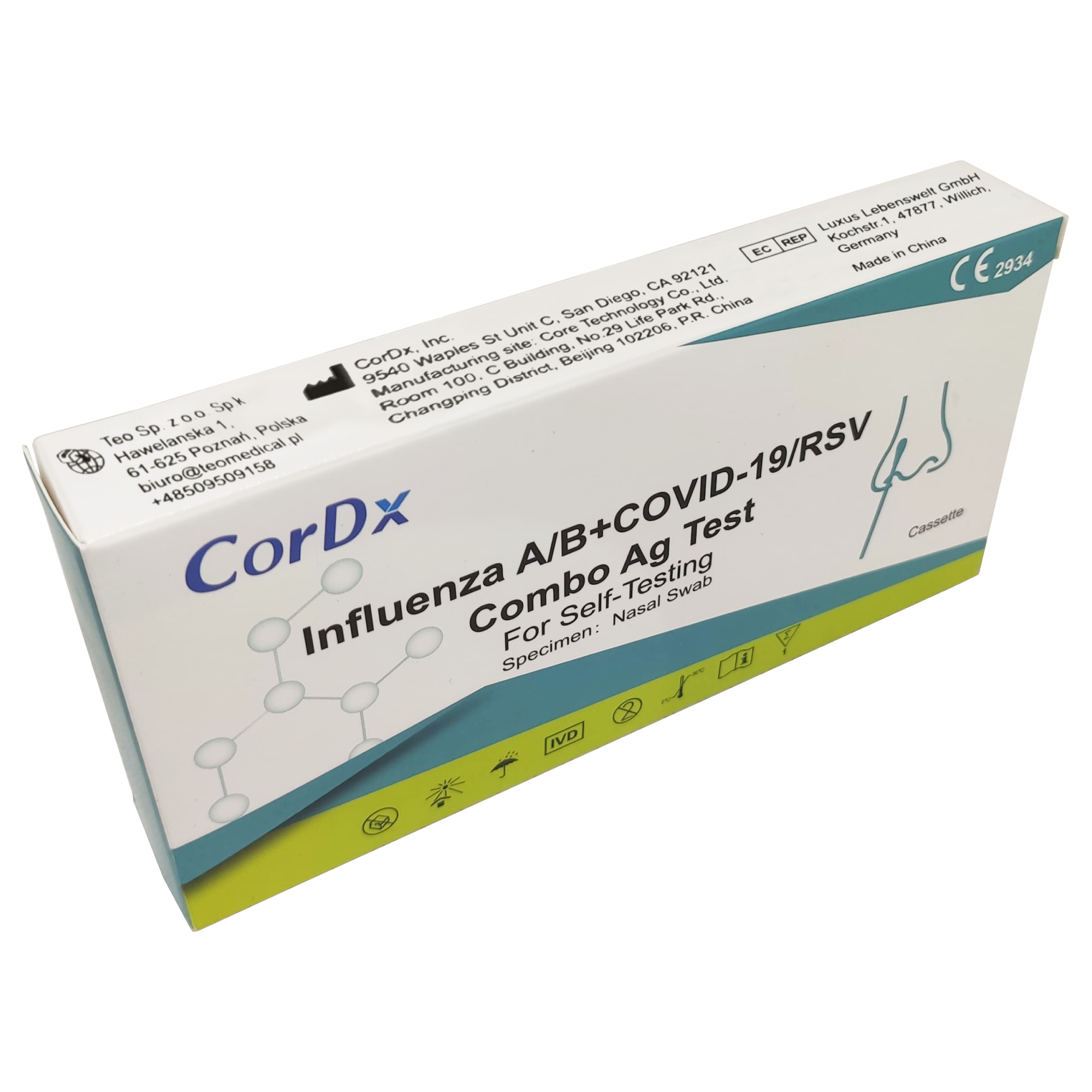 CorDx 4w1 — tył opakowania z informacjami