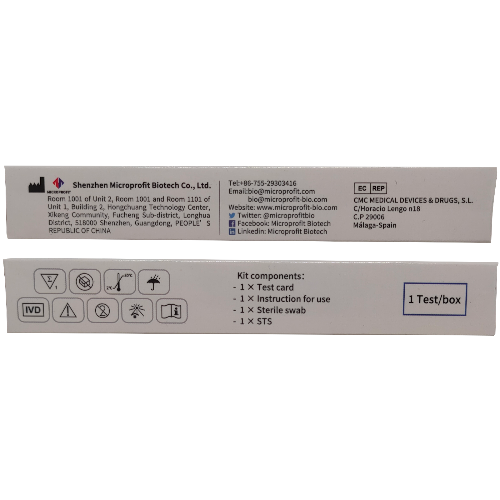 Fluorecare 9w1 — bok opakowania z ikonami producenta