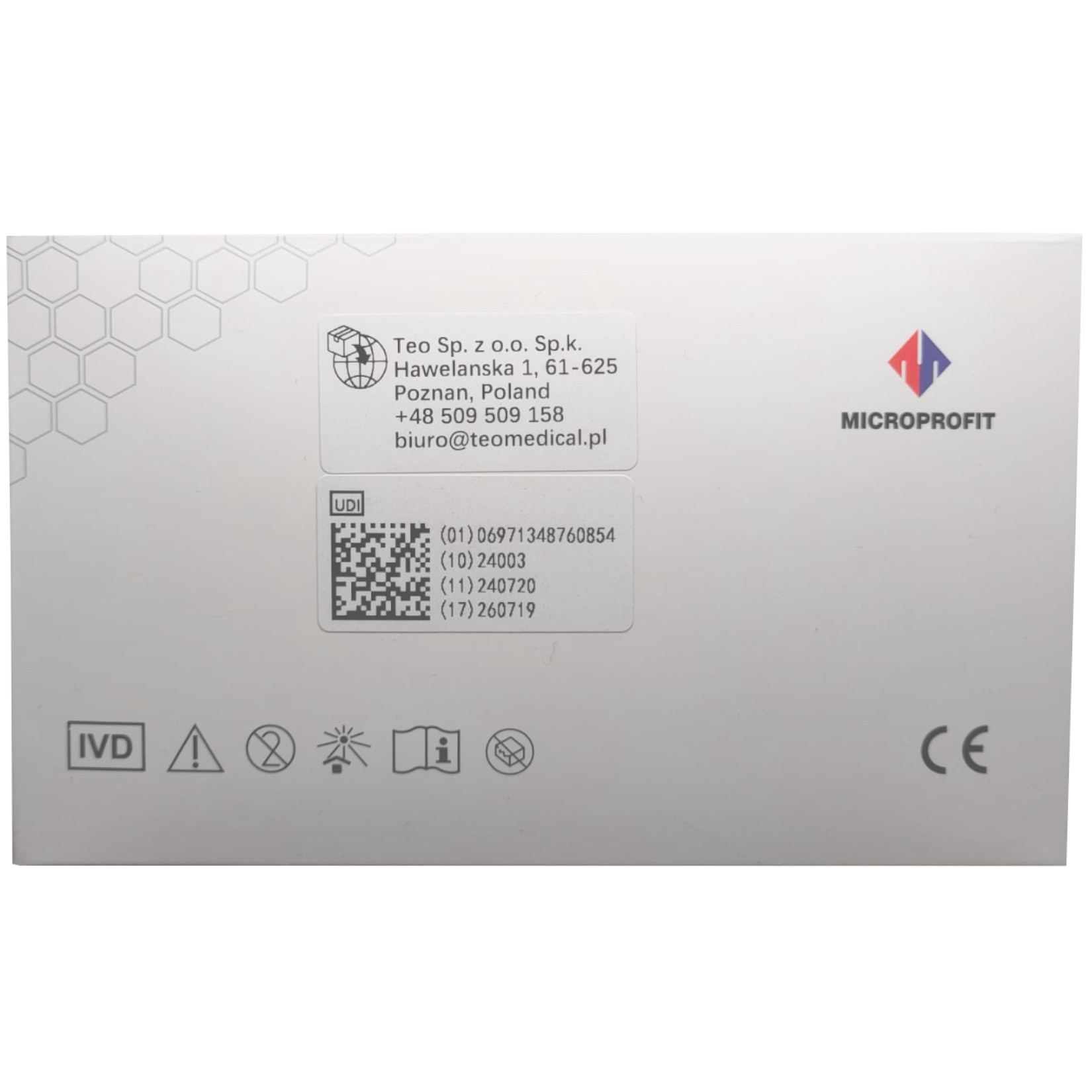 Fluorecare 4w1 — strona opakowania z danymi importera/dystrybutora