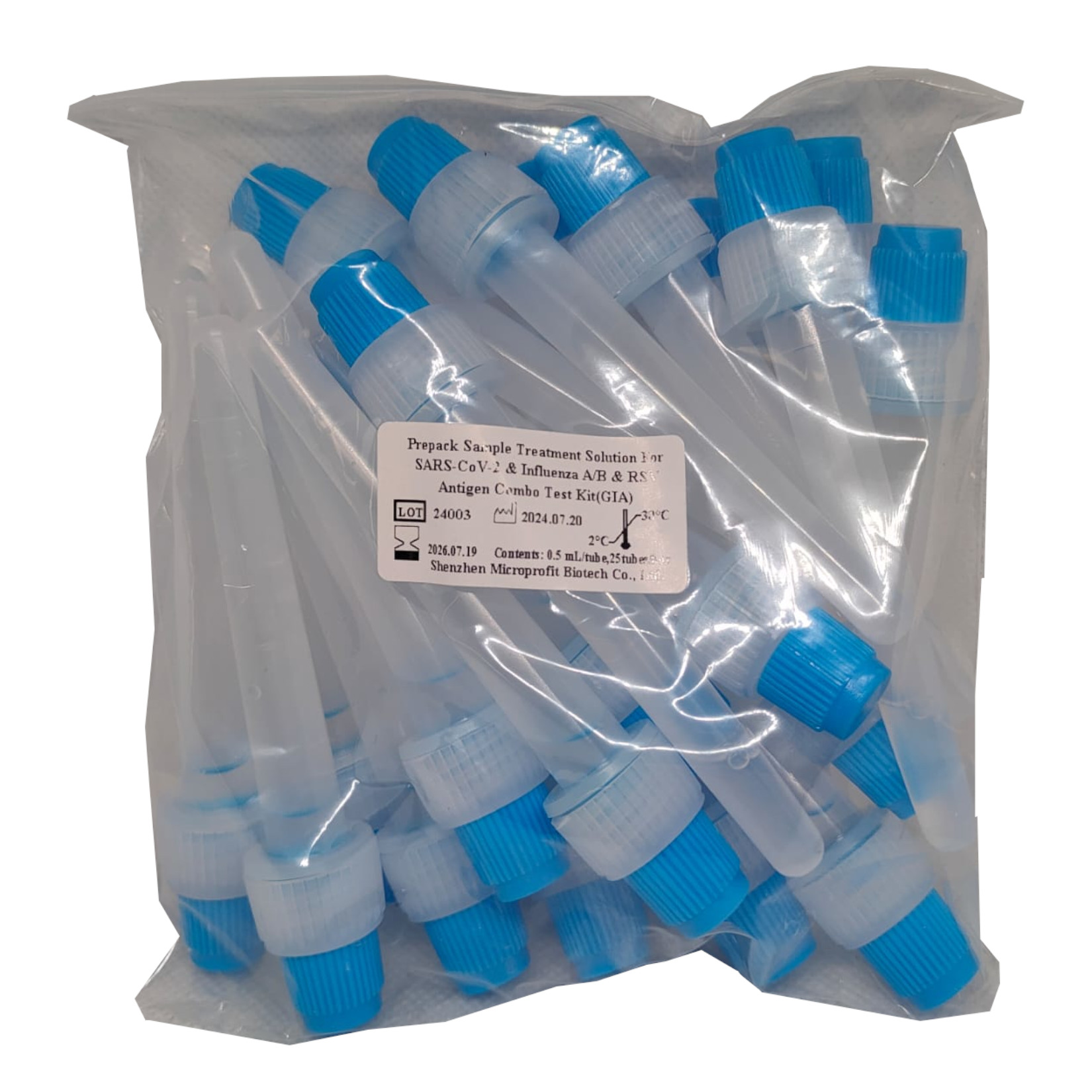 Fluorecare 4w1 — elementy zestawu (probówki/bufor)