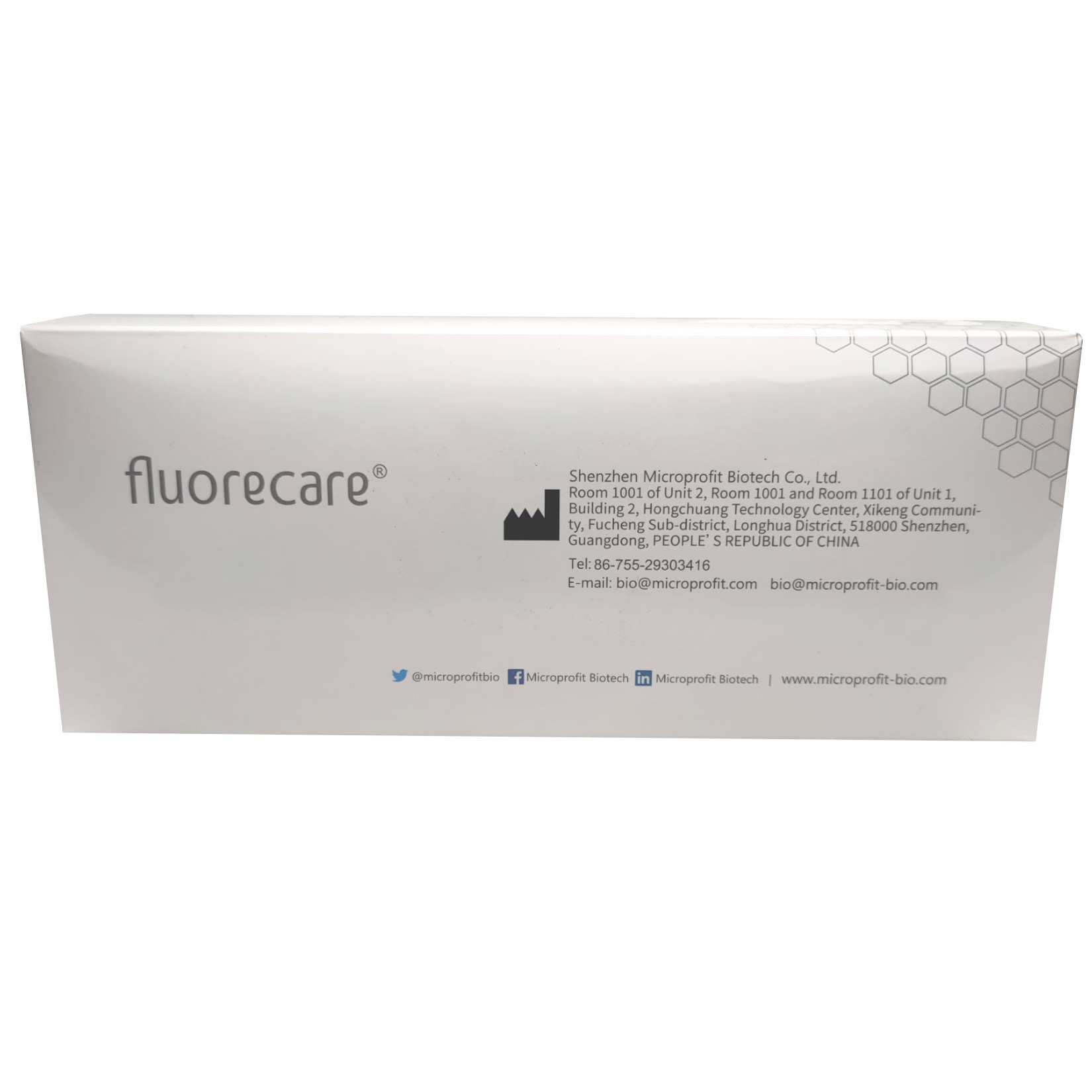 Fluorecare 4w1 — bok opakowania z danymi producenta