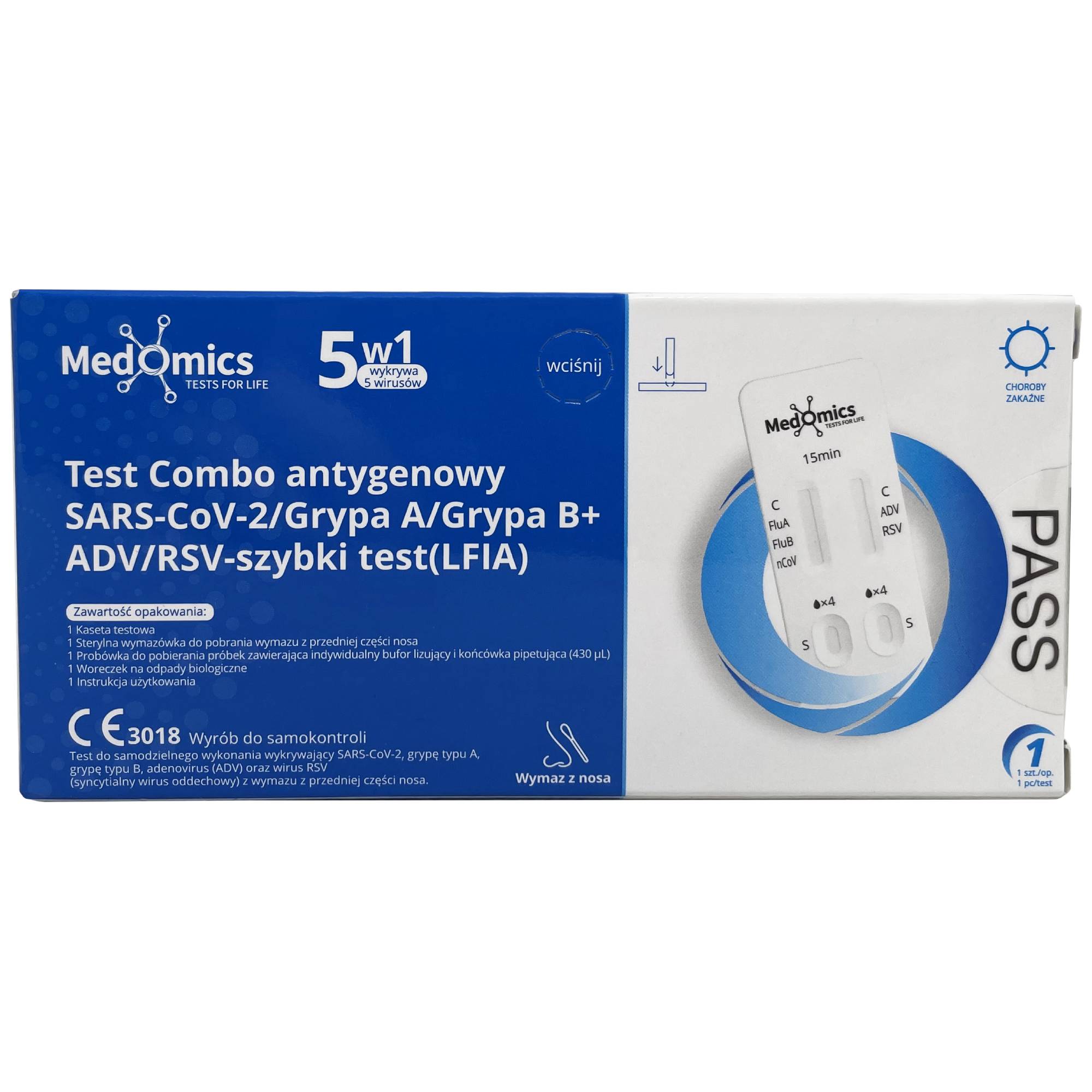 Test Medomics 5w1 – opakowanie