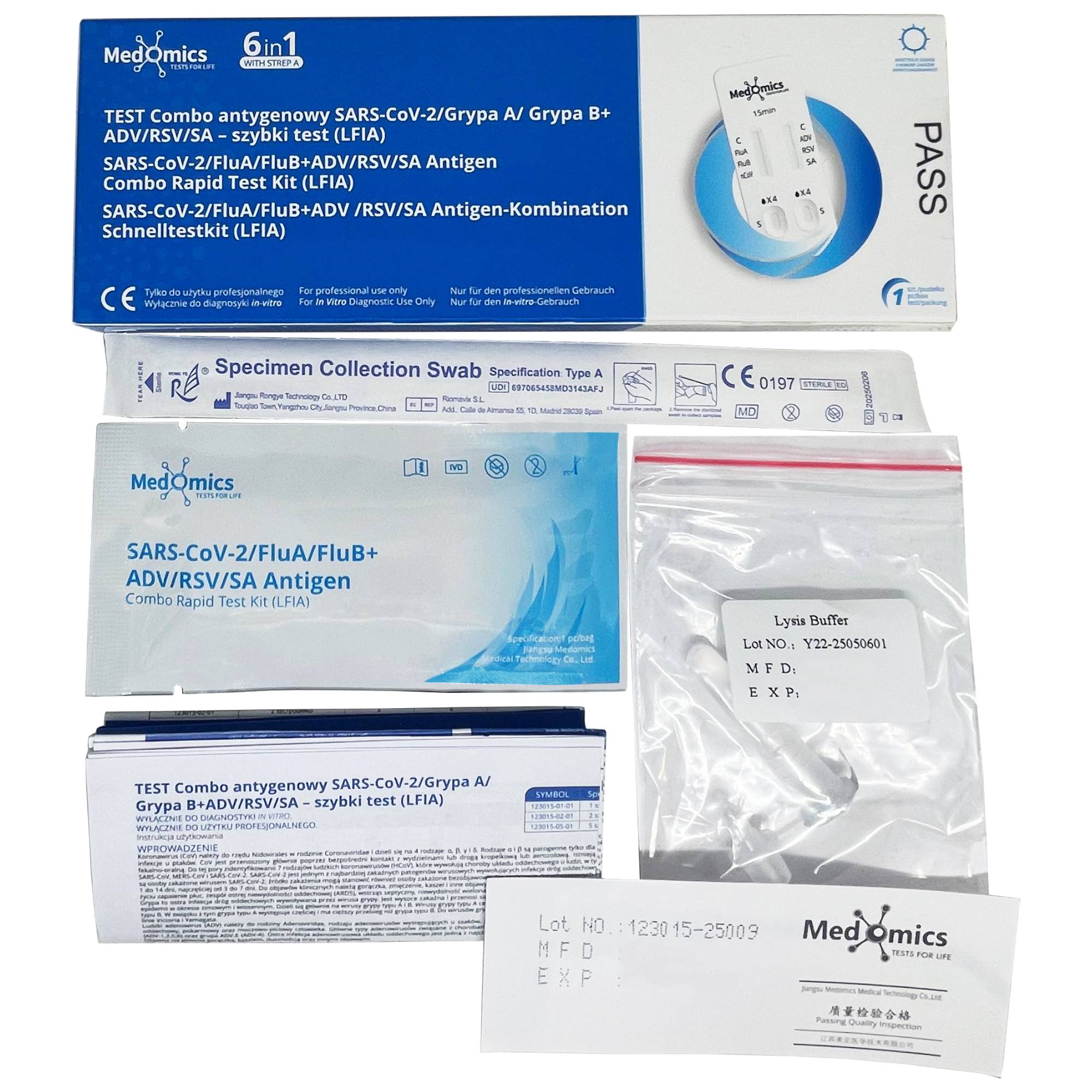 Medomics 6w1 PRO — komplet elementów zestawu