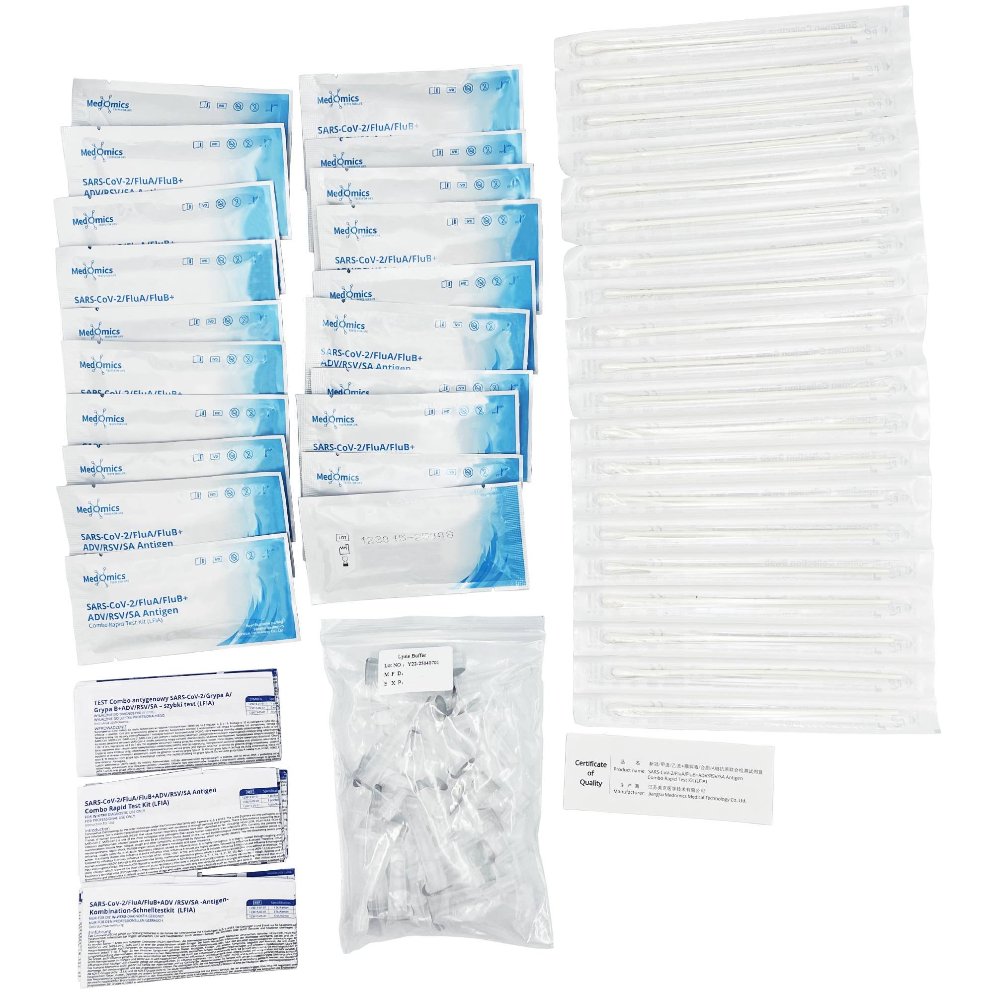 Medomics 6w1 PRO — komplet elementów zestawu