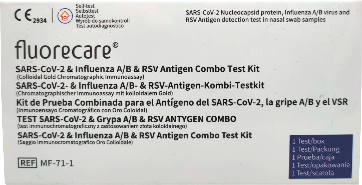Fluorecare 4w1 do samokontroli – opakowanie i kasetka